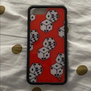iphone 7 plus red dice wildflower case